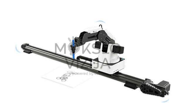 Linijinio bėgio komplektas skirtas robotinei rankai