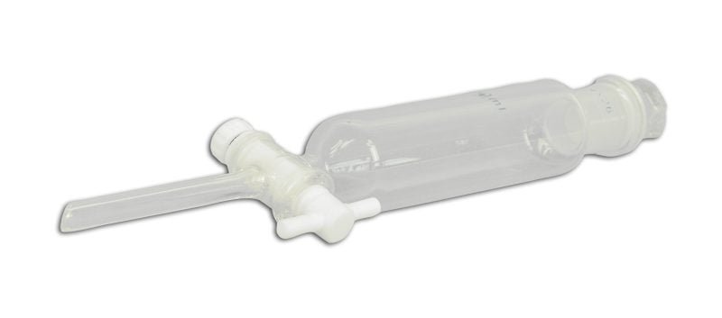 Nuleidžiamas piltuvas, 50 ml, cilindrinis, su kamščiu