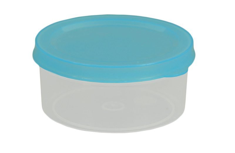 Plastikinė dežutė su dangteliu, skersmuo = 90 mm