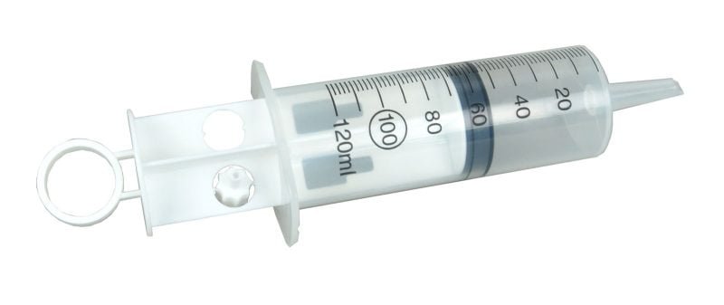 Švirkštas, 120ml, plastikinis (3 dalys)