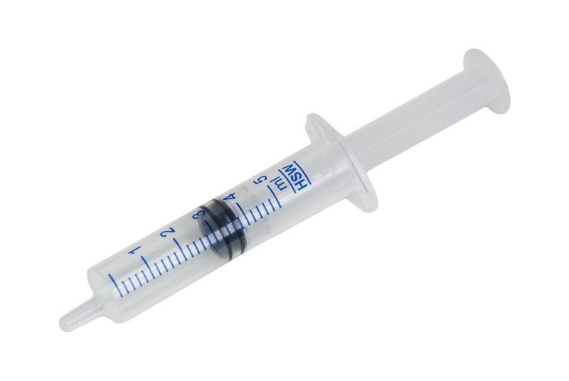 Švirkštas, 5 ml, plastikas (3 dalys)