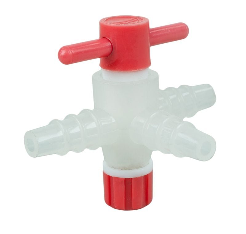 Čiaupas, trijų krypčių, plastikinis