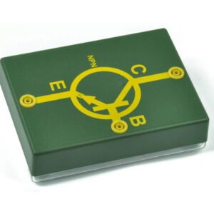 Tranzistorius NPN, apatinė dešinė