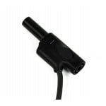 Apsauginis jungiamasis laidas, 75 cm, juodas