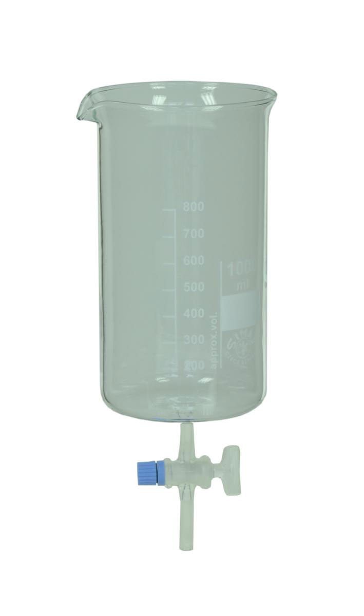 Išleidimo stiklinė su čiaupu