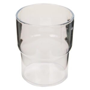 Plastikinė stiklinė, skaidri