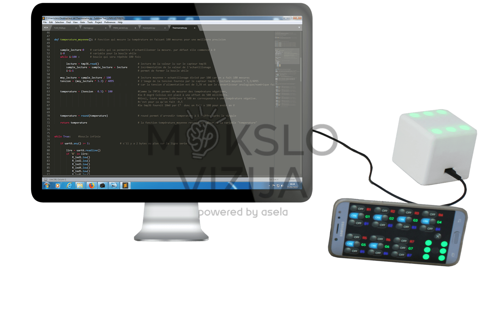 Komunikuojantis skaitmeninis kauliukas