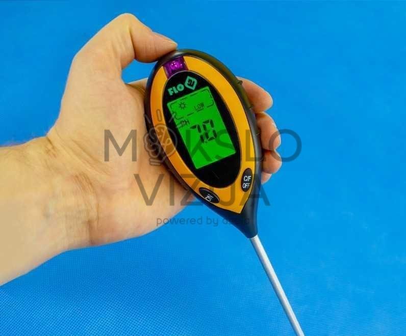 4 funkcijų dirvožemio matuoklis