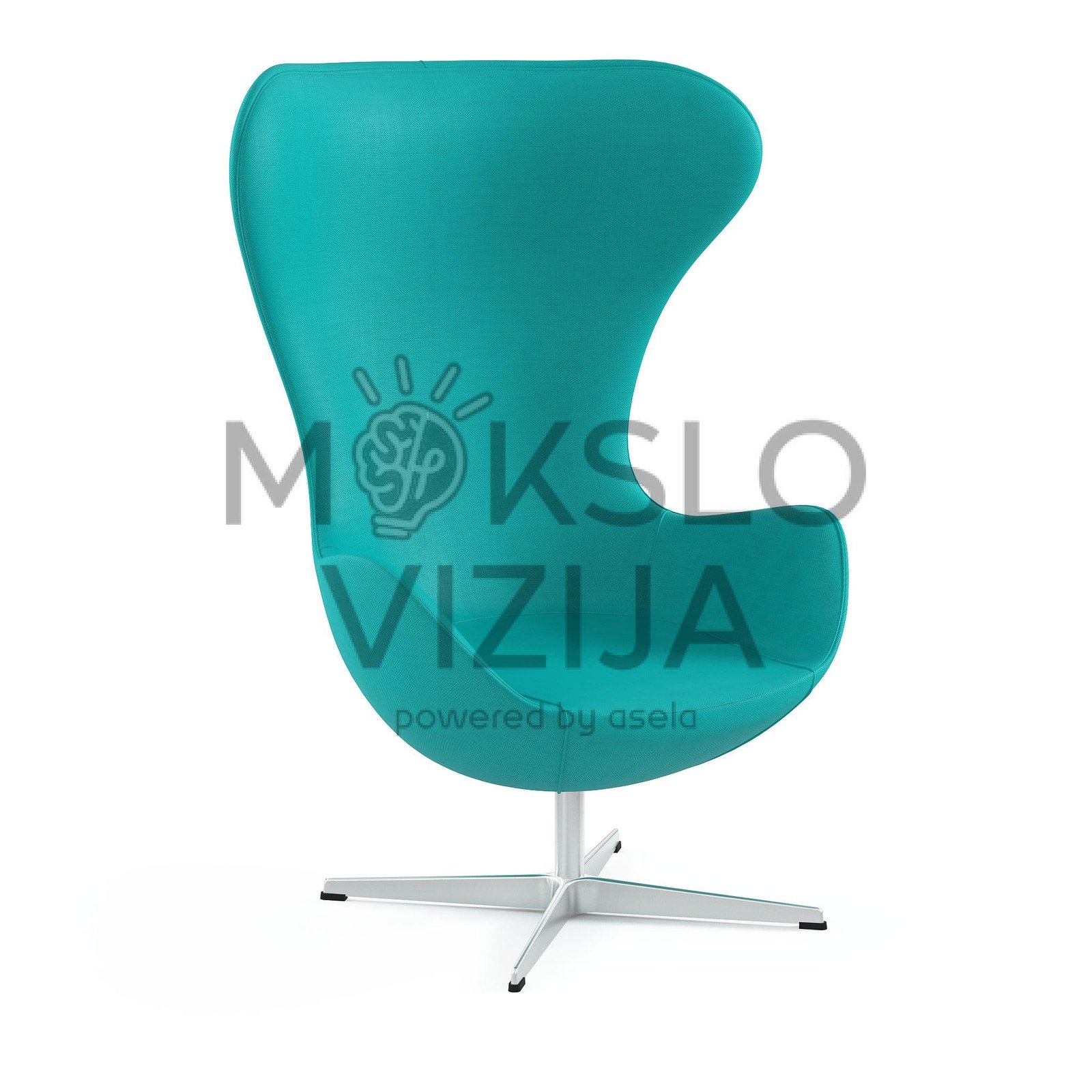 Aukšta minkšta poilsio kėdė su atlošu – komfortiška, ergonomiška kėdė ramiam poilsiui, skaitymui ar individualiam darbui mokymosi ir poilsio zonose
