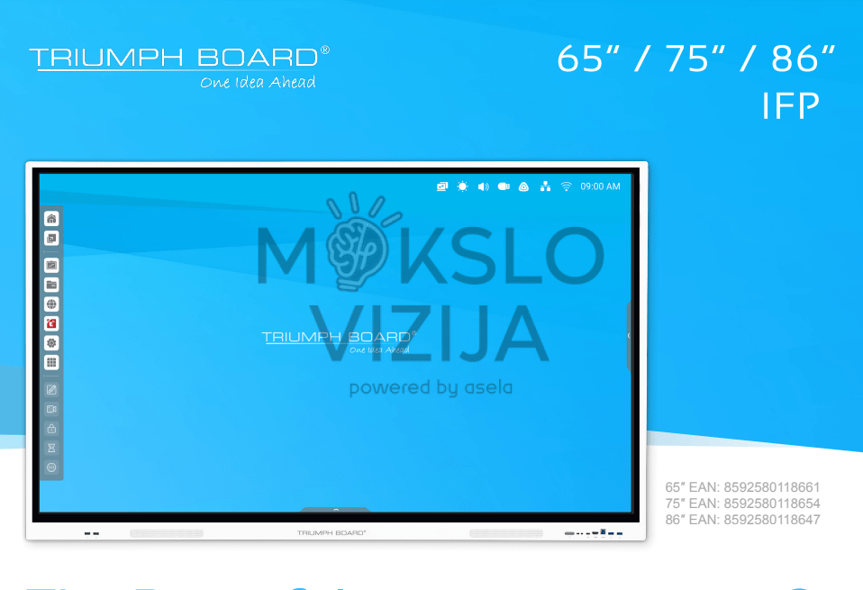 65″ interaktyvus ekranas