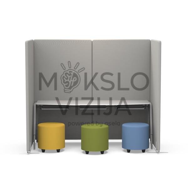 Akustinė sienelė 70 x 5 x 160 su ratukais - Image 3