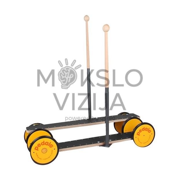 Koordinacijos treniruoklis „Pedalo“ – vaikų pusiausvyros ir judesių koordinacijos lavinimo įrenginys su platforma ir laikikliais