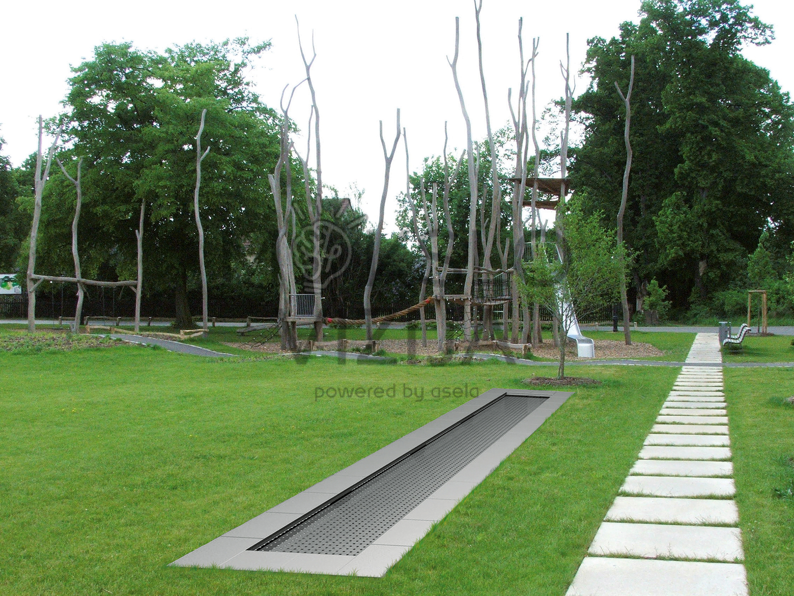 Neįgaliųjų vežimėlių batuto takelis