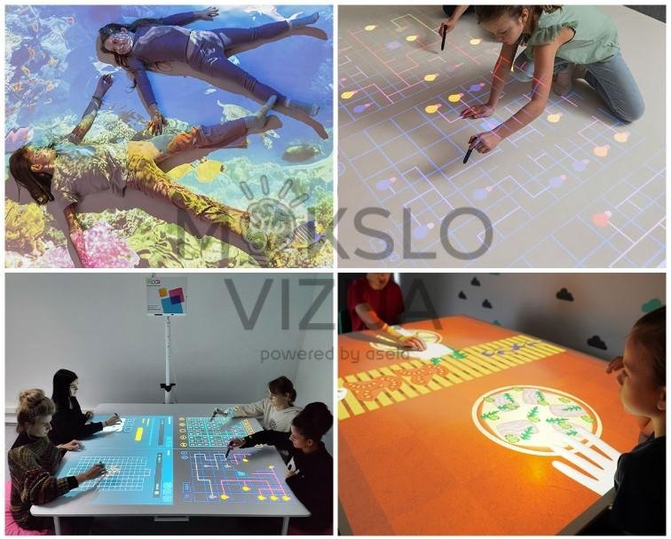 Interaktyvios grindys su sienos/lubų montavimimu