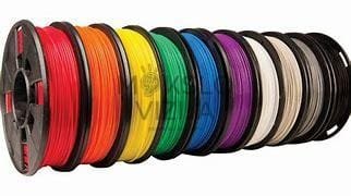 Spalvoti PLA plastiko filamentai 3D spausdintuvams įvairių spalvų ritėse