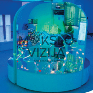 Kampinė platforma su styginių žibintais