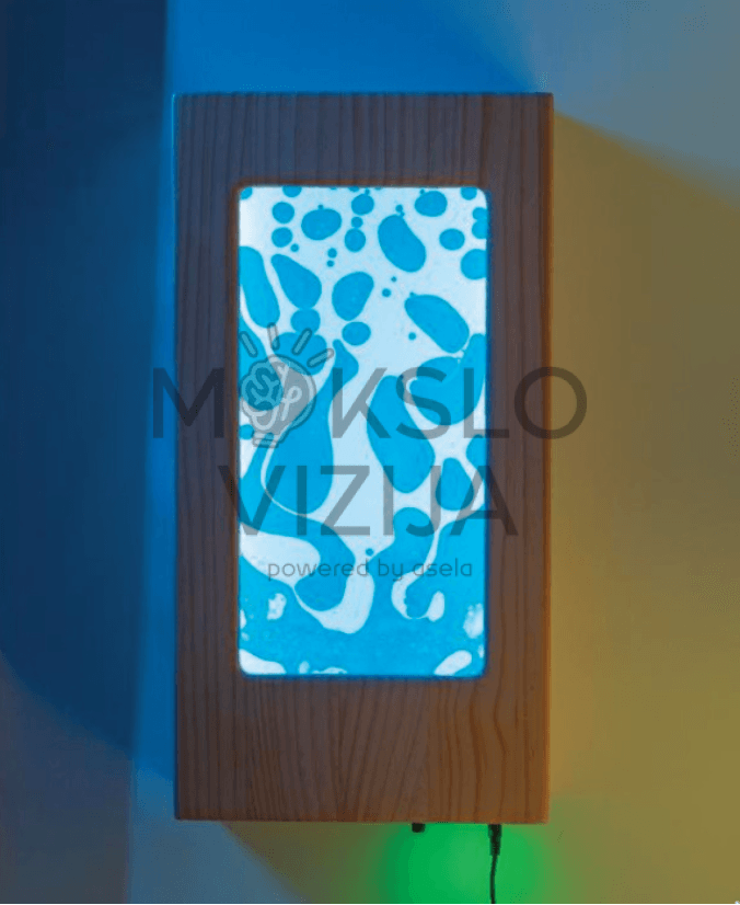 Sensorinio skysčio LED šviesos dėžutė