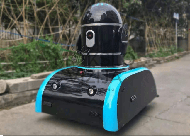HUNTER išmanus apsaugos robotas su 360° kamera – autonominis stebėjimo robotas su tiesiogine vaizdo transliacija