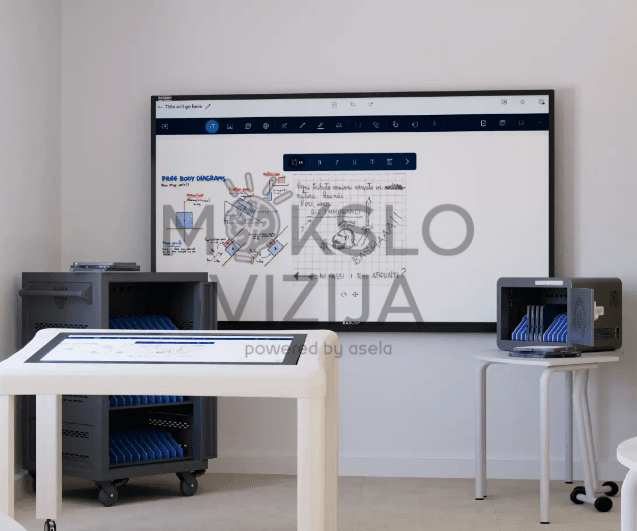 Interaktyvus ekranas su sieniniu laikikliu - Image 2