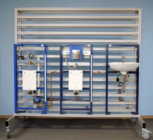 3 elementų elektroninių sanitarinių valdiklių mokymo stendas