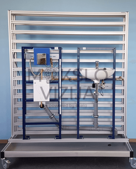 2 elementų elektroninių sanitarinių valdiklių mokymo stenda