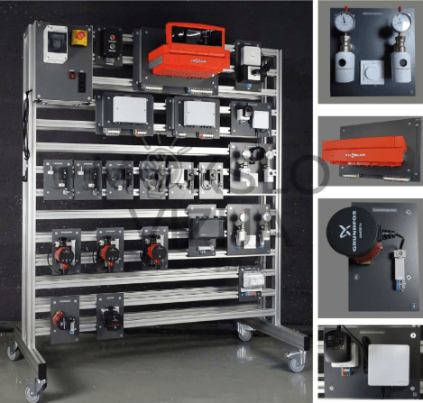 Šildymo valdymo mokymo stendas su originaliomis detalėmis