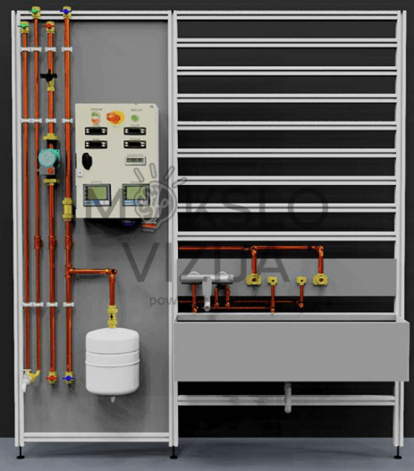 Kombinuota sieninė darbo vieta elektrinėms šildymo priemonėms