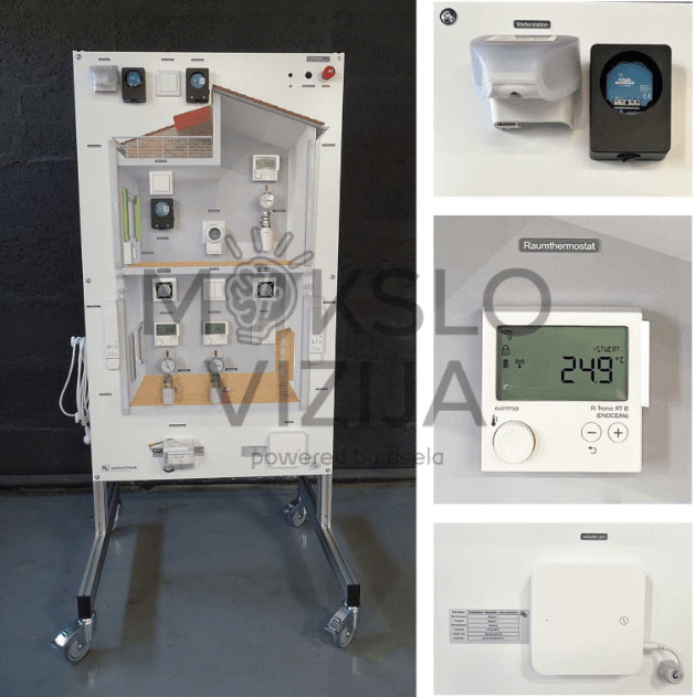 Skaitmeninių statybos technologijų kompaktiškas mokymo vežimėlis