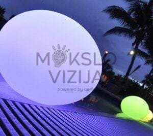 Spalvą keičiantis plokščias kamuolys