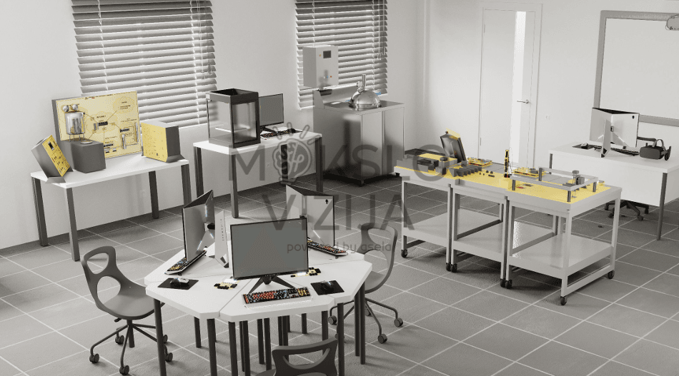 Pramonės revoliucijos 4.0 automatikos ir mechatronikos mokymo stendo kompleksas