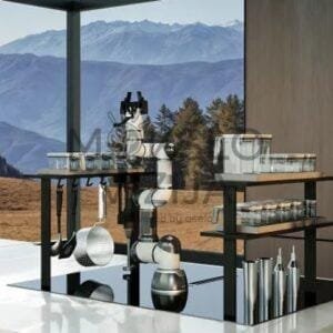 Šefas robotas su integruoti dirbtiniu intelektu.