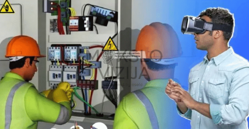 Optinio pluošto klojimo saugos VR simuliatoriaus modulis