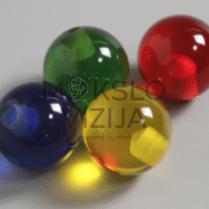 Akrilo spalvotų kamuoliukų rinkinys