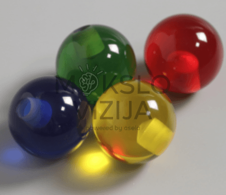 Akrilo spalvotų kamuoliukų rinkinys