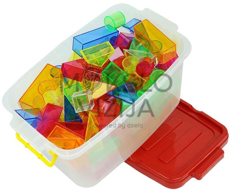 Spalvotų geometrinių kaladėlių rinkinys - Image 2