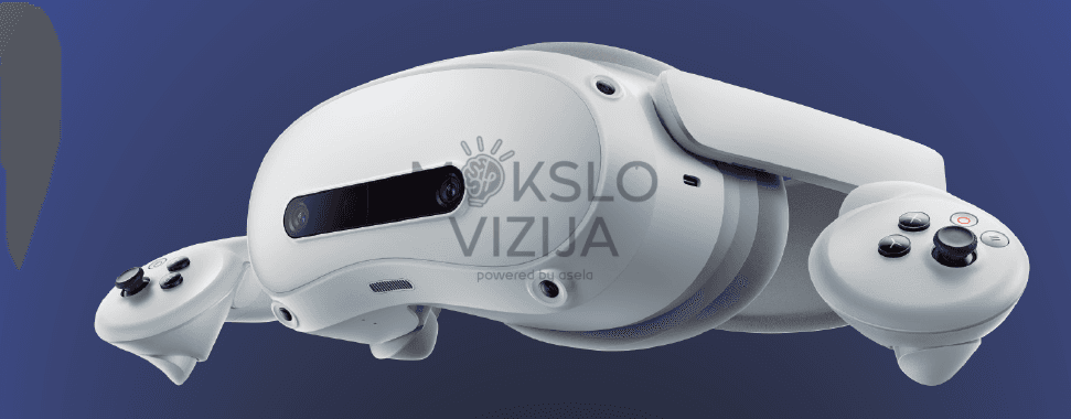 Virtualios realybės akiniai su valdikliais interaktyviam mokymuisi ir skaitmeninėms patirtims