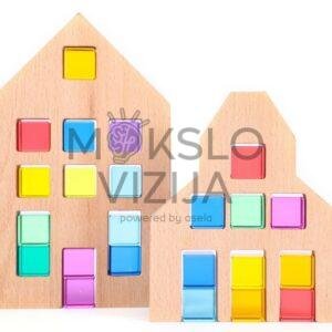 Buko medinių namelių rinkinys