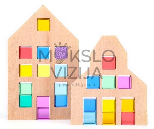 Buko medinių namelių rinkinys