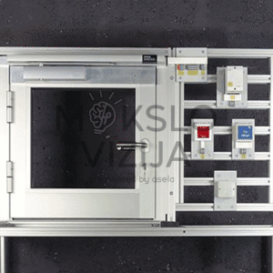 Elektrinių durų atidarymo mokymo stendas