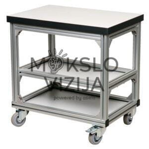 Vežimėlis su trim lentynėlėm (H840mm)