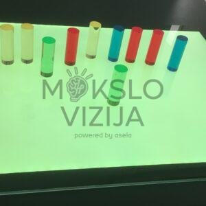 Akrilo spalvotų smeigtukų rinkinys