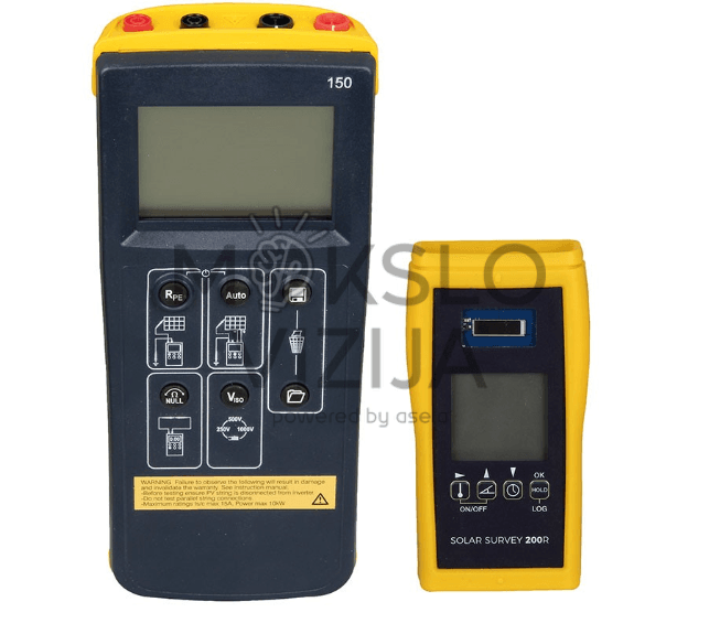 Komplektinis fotovoltinių sistemų testavimo rinkinys