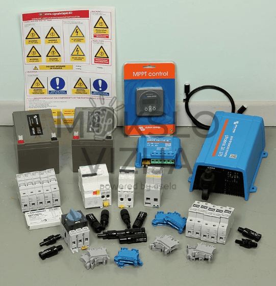 Fotovoltinės sistemos rinkinys atokiam objektui