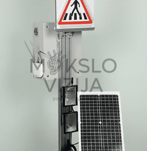 Edukacinė sistema, skirta mokymui apie saulės energijos panaudojimą pėsčiųjų signalizacijai ir vaizdo stebėjimui