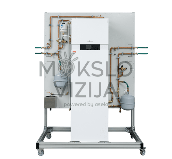 Žemės šilumos siurblio su integruota vandens talpa mokymo modulis