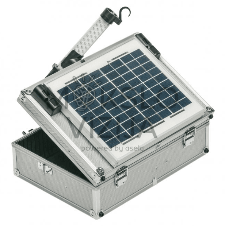 Prauoštas naudojimui darbo su saule lagaminas