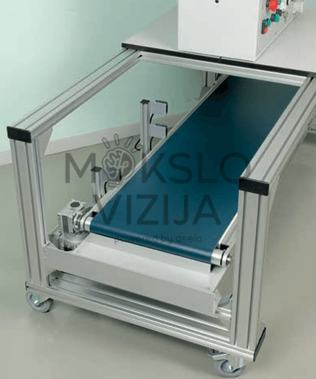 Automatinės pramoninės konvejerio juostos su valdymo bloku instaliacija - Image 8