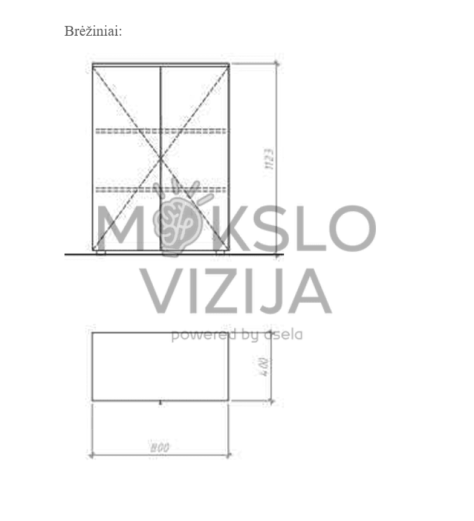 Spinta su varstomomis durimis (2 lentynos viduje) - Image 2