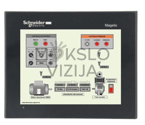 Valdymo ir priežiūros sistema elektros variklių bandymų stendams su integruotu milteliniu stabdžiu.