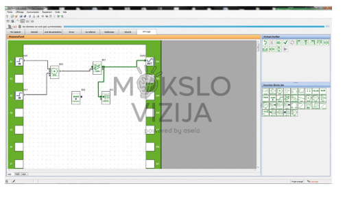 Dažnio keitiklio treniruočių lagaminas, aiškiai išdėstyti valdymo elementai.